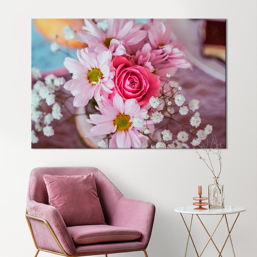 Картина цветы и растения Праздничный букет 80x54 см (A1046-1)