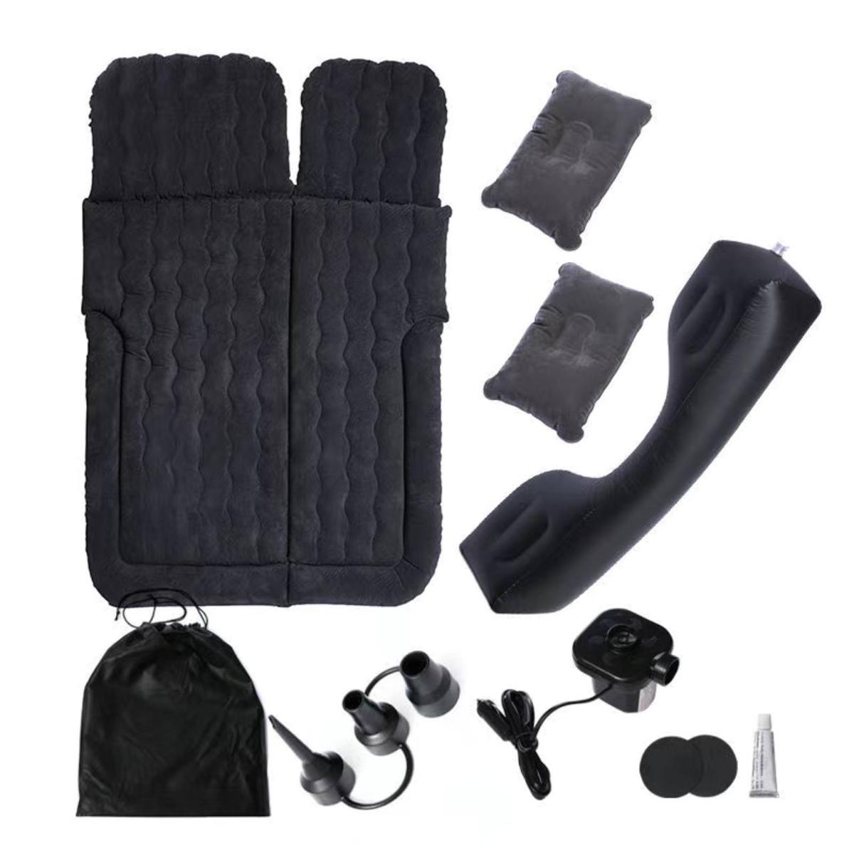 Надувной матрас в авто Car Travel Bed с насосом и тумбой 174х126 см Black (j1h-yow-3f3) - фото 8