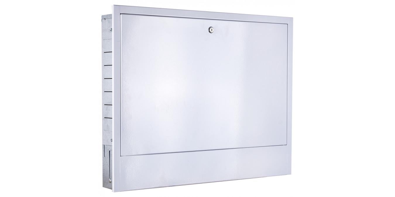 Шкаф коллекторный Галіндустрія ШКВ-02 для внутреннего монтажа стальной с дверцей с поворотным замком 570x580x110 мм Белый (124-119-000000209)