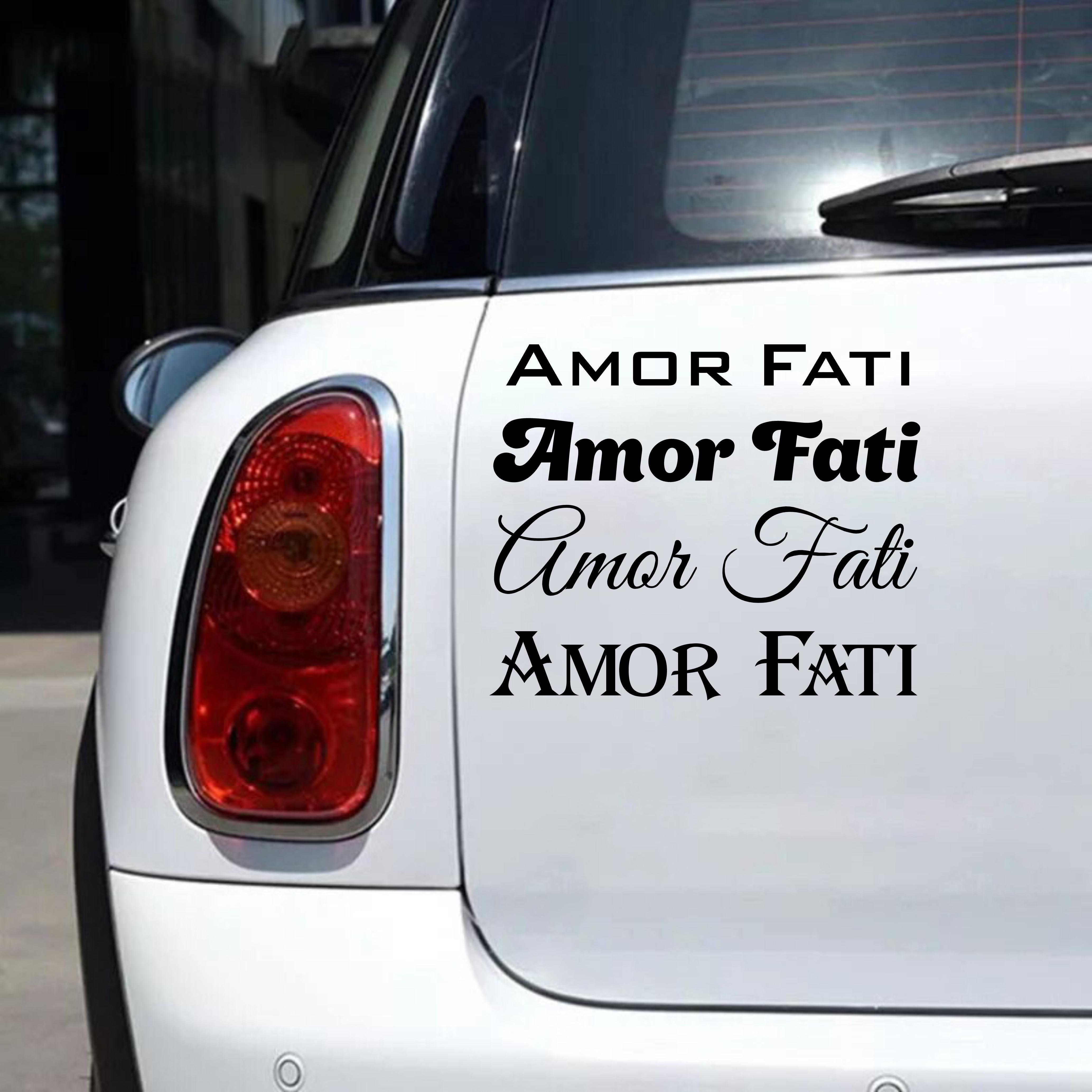 Наклейка на авто Oracal "Amor Fati" 20х3 см Черный (NA000-55-2)