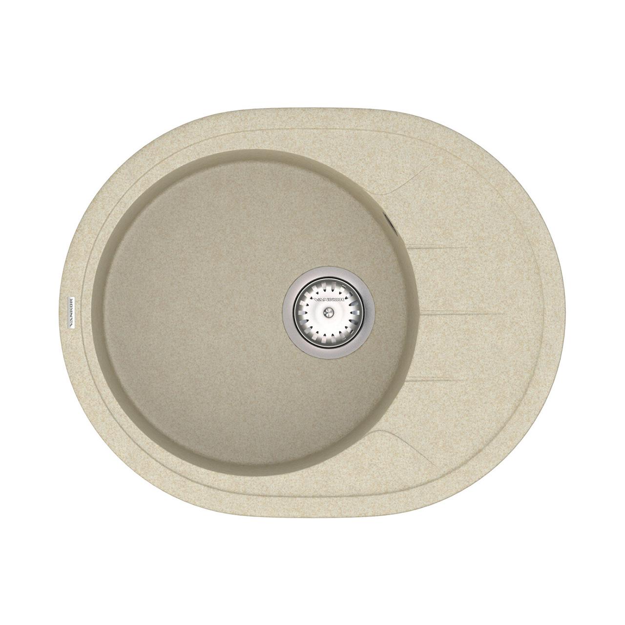 Мойка кухонная Vankor Sity SMO 02.61 + сифон 605х490х200 мм Beige - фото 3