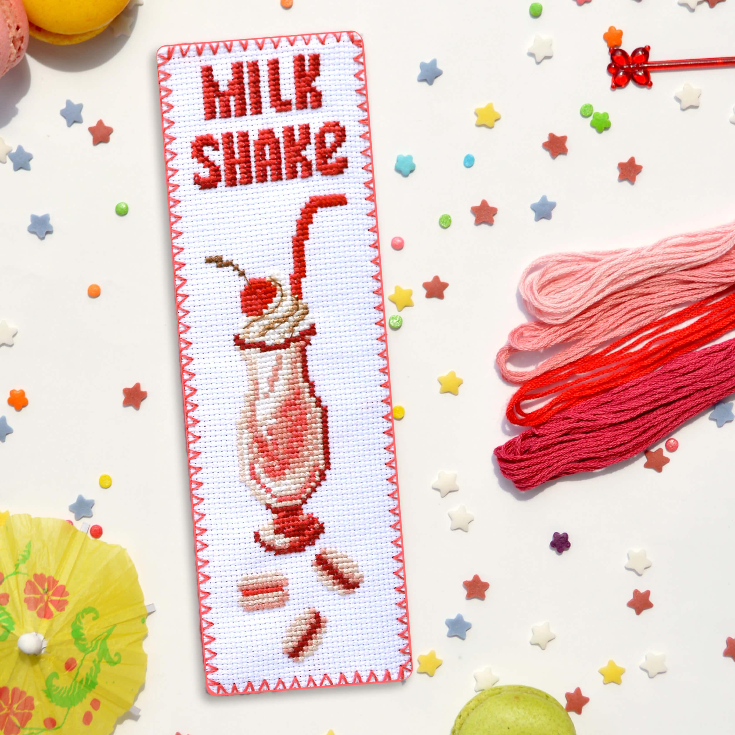 Набор для вышивки закладки Milk Shake (788) Набор для вышивки закладки Milk Shake (788)