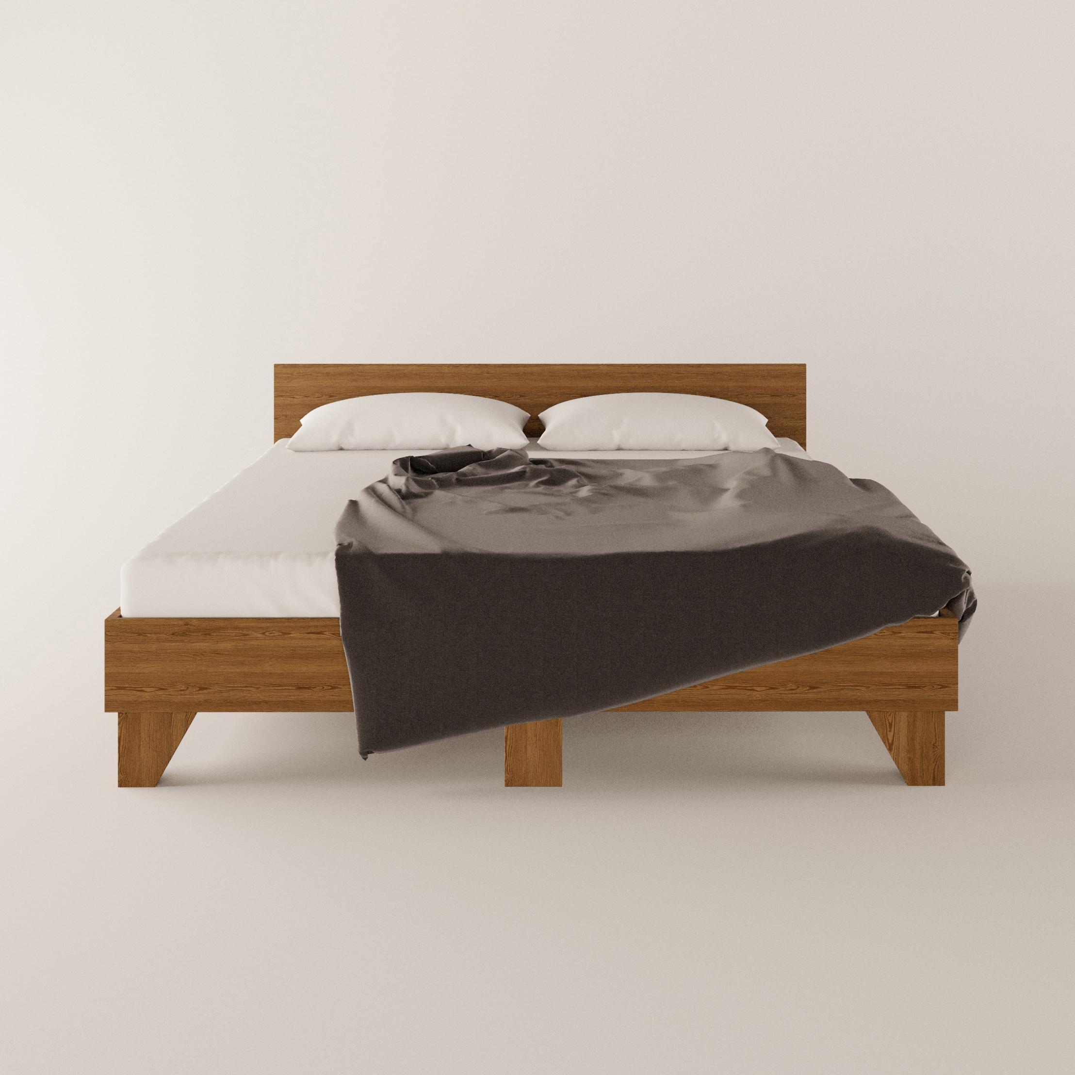 Кровать двуспальная с ламелями 665х2040х1640 мм Дуб родос темный - фото 3