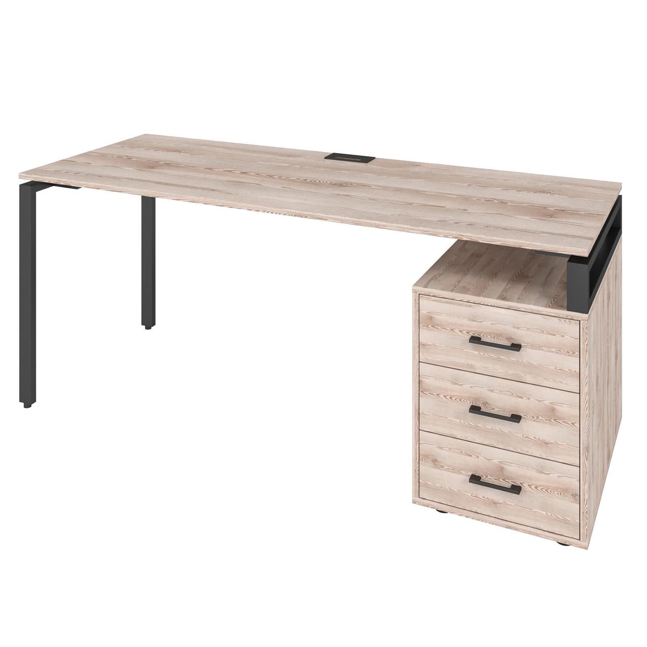 Офисный письменный стол Loft Details LM180b Сосна лофт кремовая
