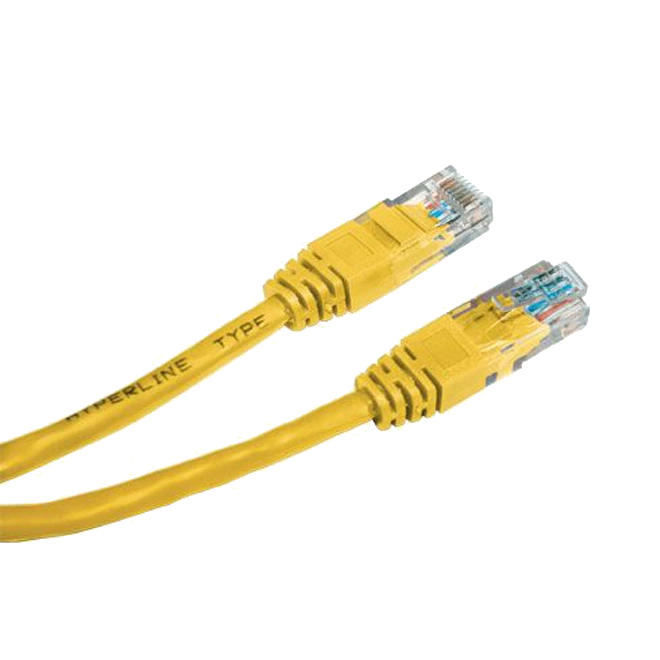 Патч-корд неекранований EServer UTP Cat 5E 0,5 м Yellow (634074) - фото 1 Патч-корд неекранований EServer UTP Cat 5E 0,5 м Yellow (634074) - фото 1