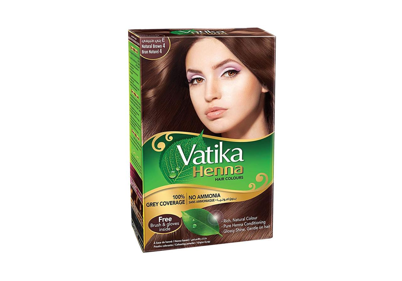 Краска для волос Dabur Vatika на основе хны 60 г Натуральный коричневый