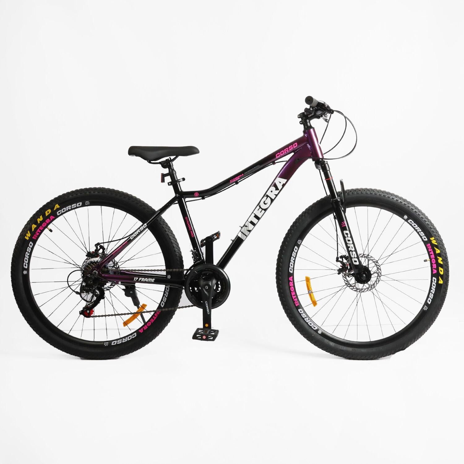 Велосипед горный алюминиевый Corso Integra 27,5" рама 17" Черный
