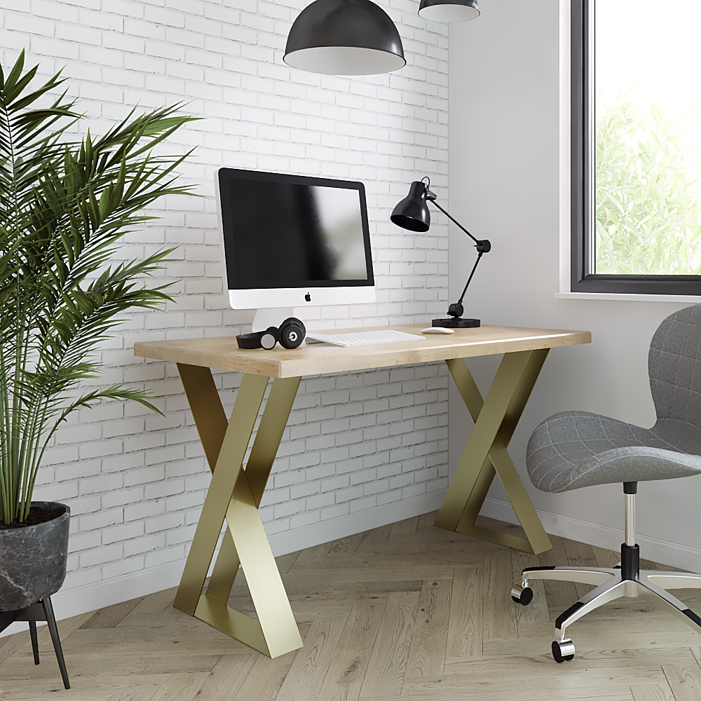 Опора для столу з металу 500х108 мм H 730 мм Золотий (1139) - фото 3 Опора для столу з металу 500х108 мм H 730 мм Золотий (1139) - фото 3