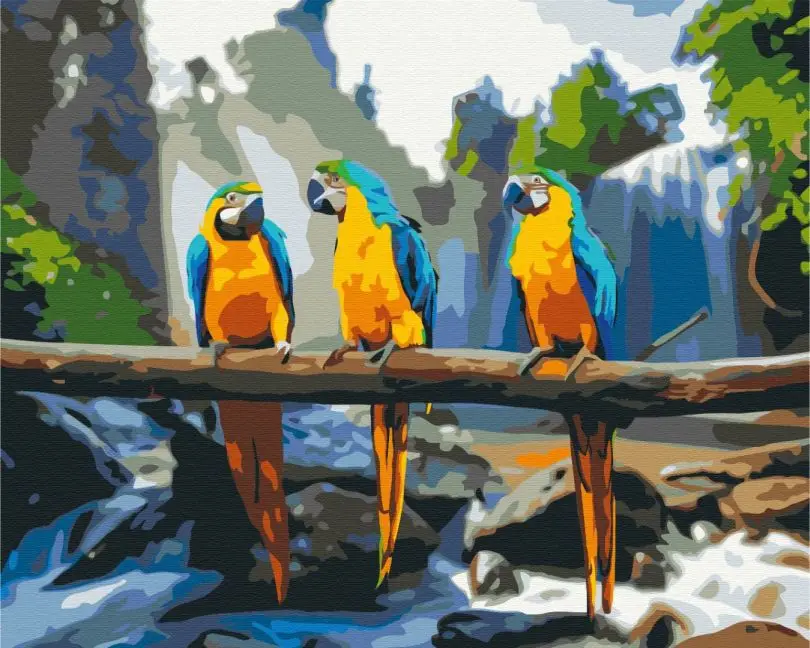 Картина по номерам Brushme Тропические ара 40x50 см (BSM-B25500)