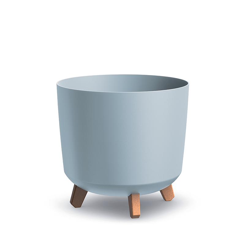 Горшок для цветов Prosperplast Gracia Tubus круглый на ножках 29,8х29,8х28,5 см Светло-серый (64664-443)