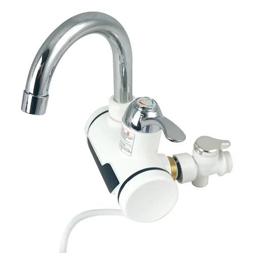 Водонагреватель проточный RX-009 с подогревом и дисплеем боковое подключение (01051)