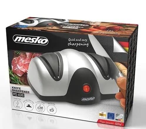 Точилка для ножей электрическая 2-дисковая Mesko MS 4516 40 Вт 2 степени заточки (2878937155)