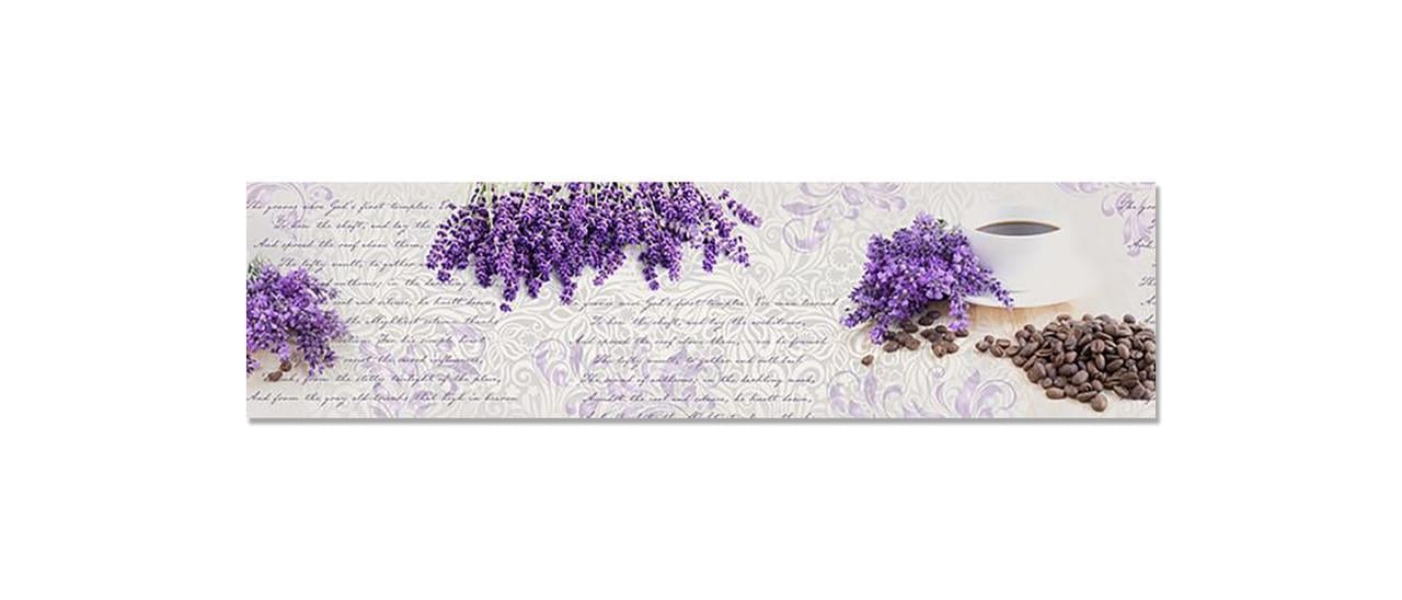 Наліпка вінілова на кухню Zatarga Квіти Лаванди Кави 650х2500 мм (1294193294) Наліпка вінілова на кухню Zatarga Квіти Лаванди Кави 650х2500 мм (1294193294)