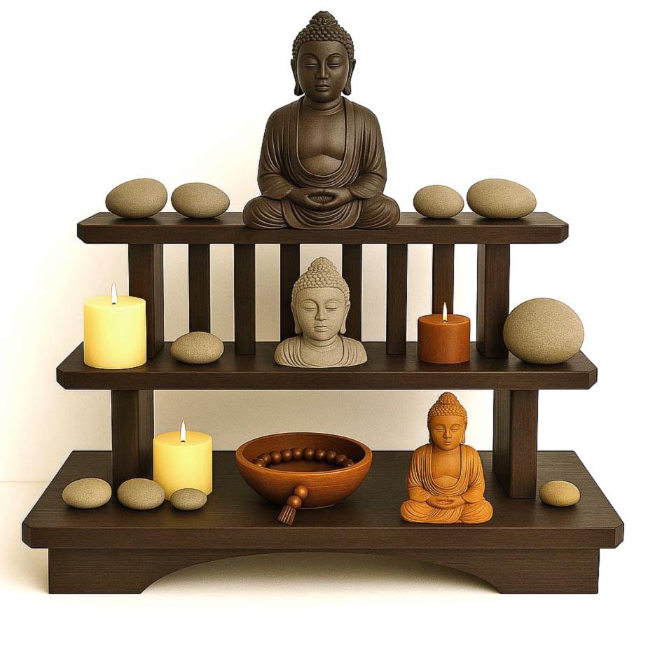 Вівтар для медитації з дерева Чандралі Капучино (ЛАТ-009209) Вівтар для медитації з дерева Чандралі Капучино (ЛАТ-009209)