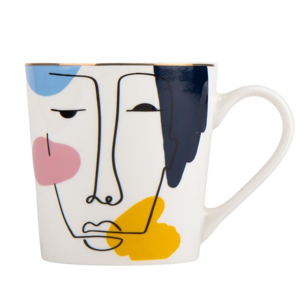 Набор кружек керамических Elisey Face 420 мл 4 шт. Белый 1 (9070-011)