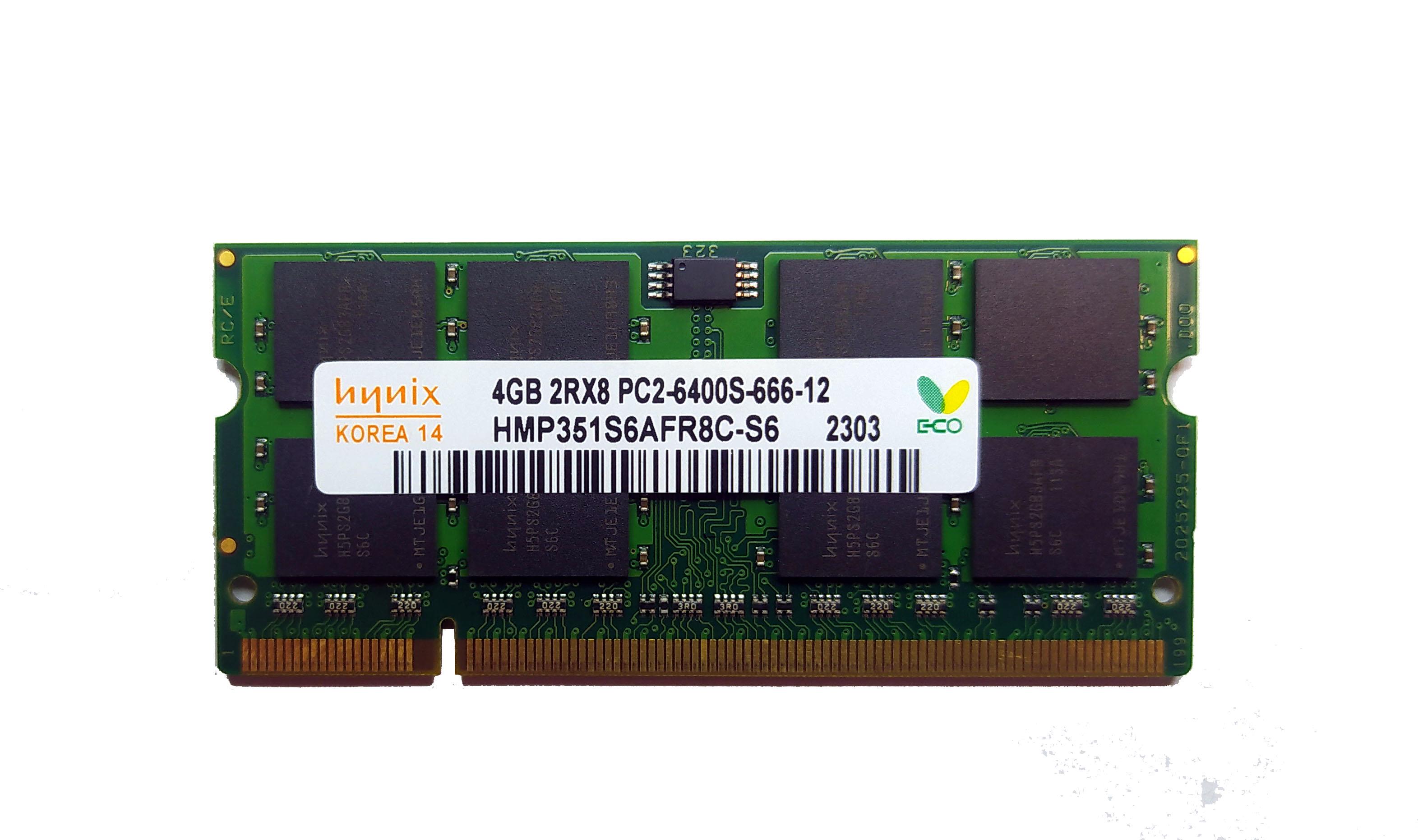 Оперативна пам'ять Hynix SO-DIMM 4 Гб DDR2 800 МГц (HMP351S6AFR8C-S6)