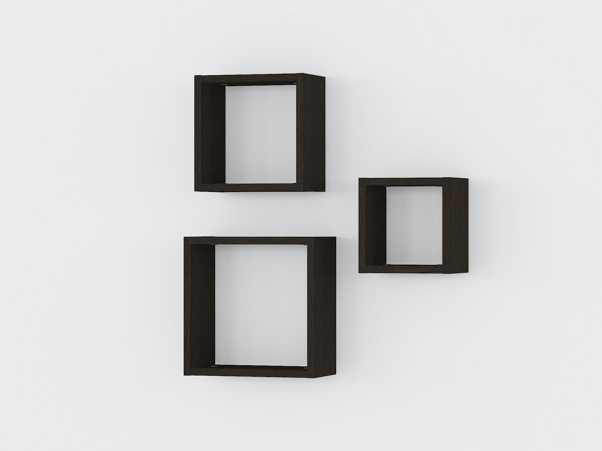 Комплект полок Moreli FG-0027 настенные 302х302х148 мм 3 шт. Венге темный (fg-0027-wen)