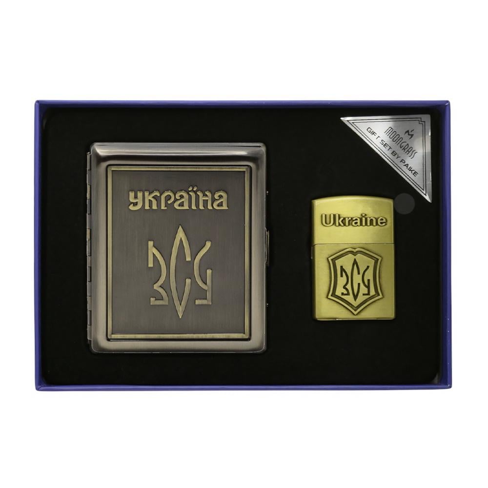 Подарочный набор зажигалка и портсигар ВСУ (ПА-67)