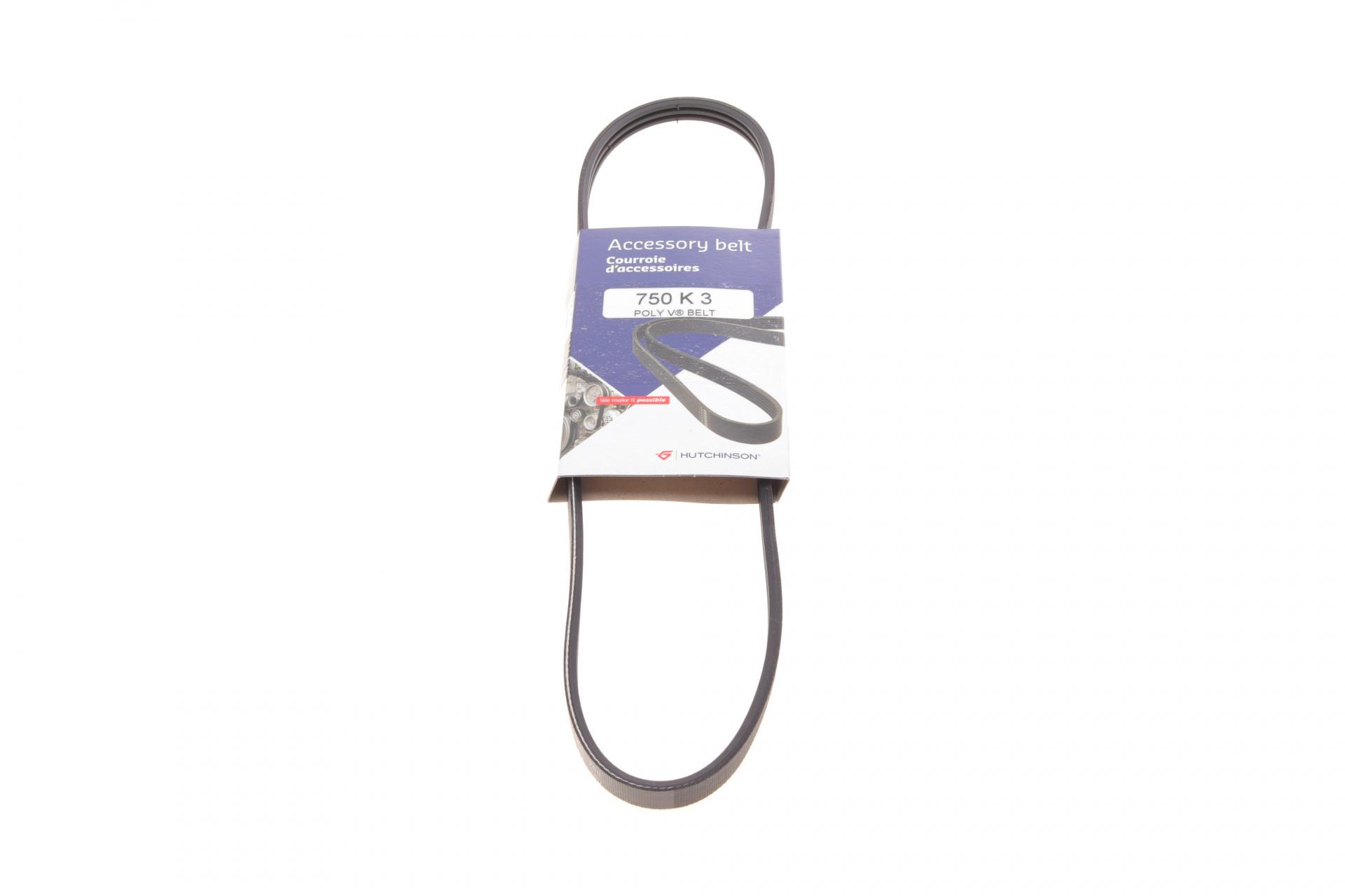 Ремень генератора HUTCHINSON для Renault Kangoo 1.2 16V 01- (750 K 3)