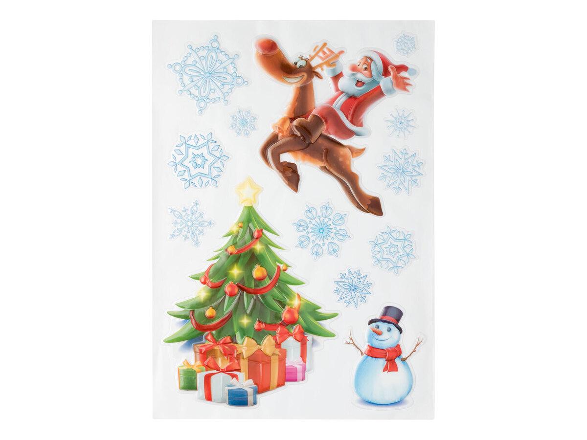 Новогодние наклейки на окна многоразовые Livarno Home 9 шт. 38х30 см (P1-00285) - фото 2 Новогодние наклейки на окна многоразовые Livarno Home 9 шт. 38х30 см (P1-00285) - фото 2