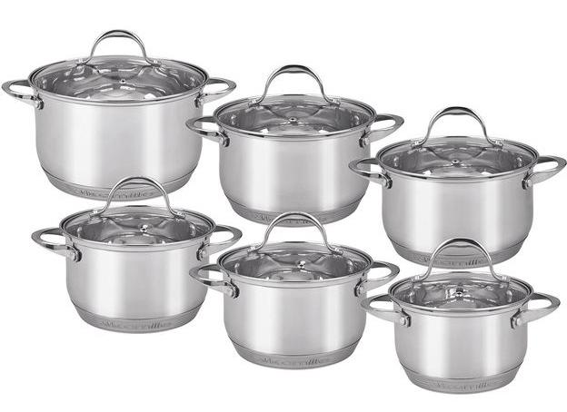 Набор кастрюль Kamille Classic 6 шт. 1,5 л/2х2,5 л/2х3,5 л/5,5 л с крышками (KM-4704S)