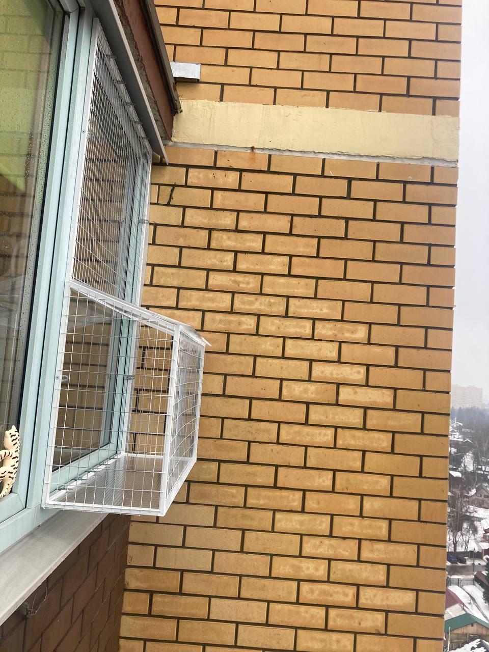 Балкон для котів підвісний прямокутний 540х420х640 см Білий (002) - фото 10 Балкон для котів підвісний прямокутний 540х420х640 см Білий (002) - фото 10