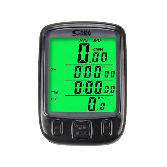 Велокомп'ютер SunDing SD-563А з підсвічуванням дисплея/27 функцій Чорний