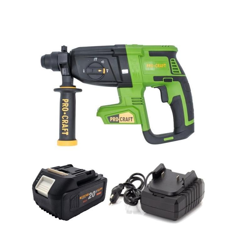 Перворатор акумуляторний Procraft PHA40 з акумулятором 4 А/г та зарядним пристроєм