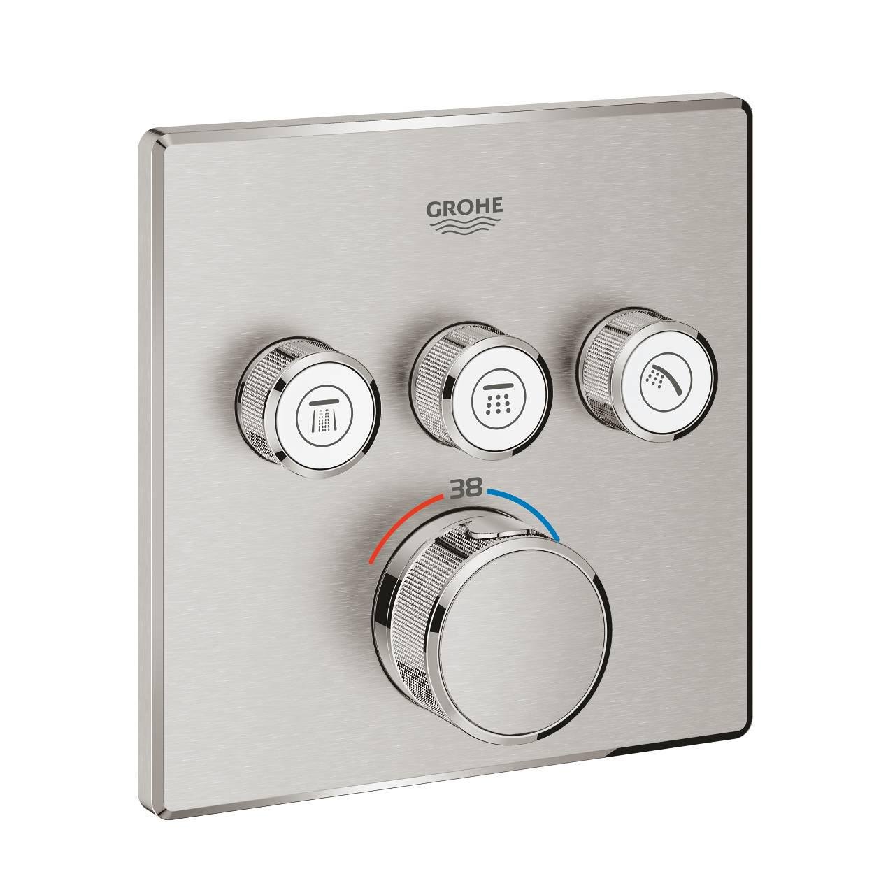 Наружная часть смесителя Grohe Grohtherm SmartControl 29126DC0 с термостатом Сатин (149052)