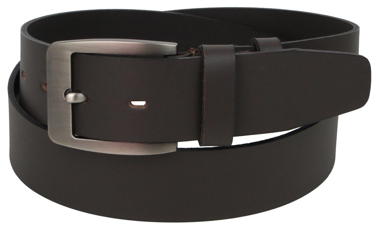 Ремень широкий мужской Skipper 1612-45 под джинсы Темно-коричневый