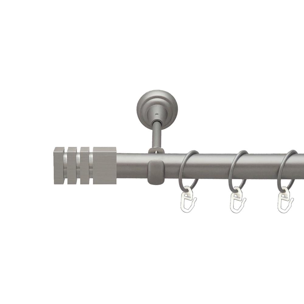 Карниз Orvit Акорда металевий однорядний відкритий гладка труба кільце металеве 25 мм 160 см Сатин (00-00026065)
