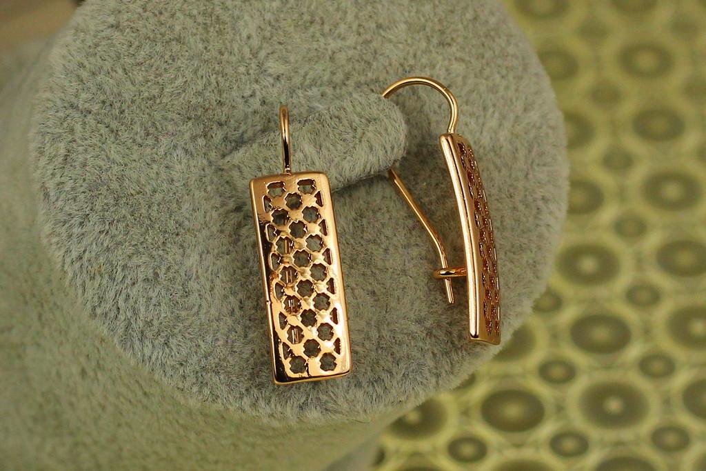 Серьги Xuping Jewelry Исповедь 2,7 см Золотистый (2496225308)