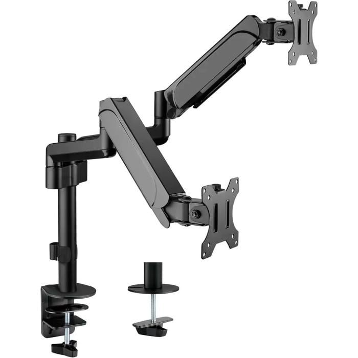 Кронштейн настольный OfficePro MA722B для двух мониторов 17-32" до 9 кг VESA 100x100 Black (36944154)
