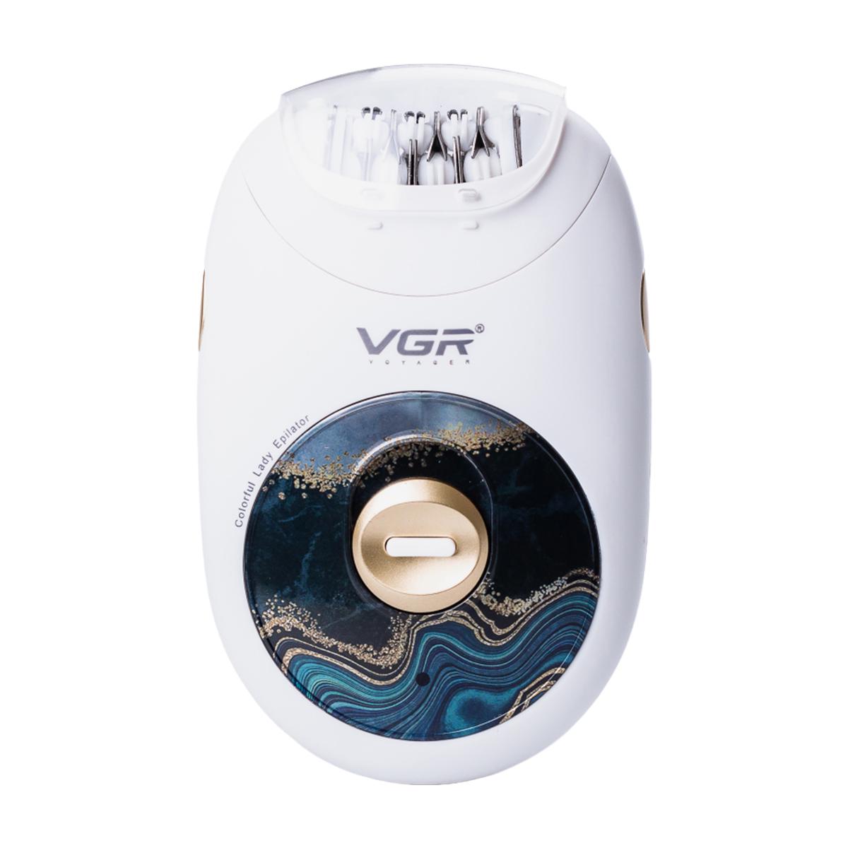 Эпилятор женский VGR HPV706B аккумуляторный из нержавеющей стали Черный (100-107-HPV706B)