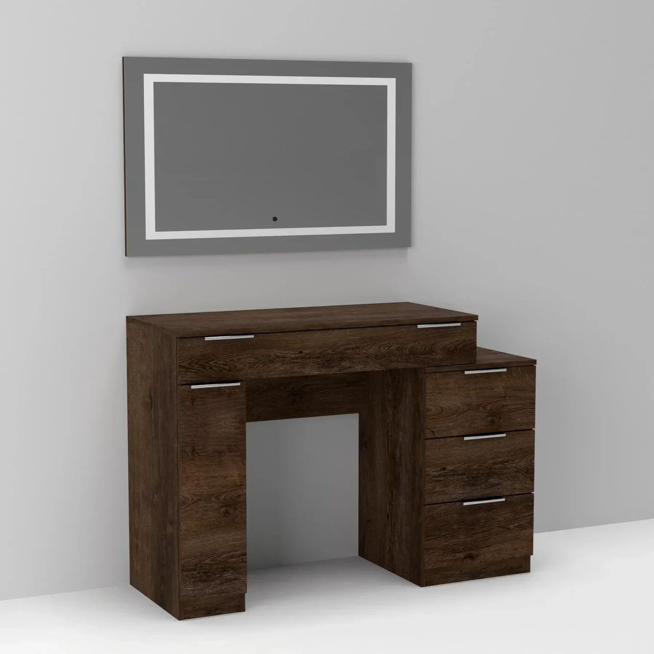 Стол-трюмо туалетный Kontinent Krystal 1200х452х847 мм Дуб Конкордия (79643752) - фото 5 Стол-трюмо туалетный Kontinent Krystal 1200х452х847 мм Дуб Конкордия (79643752) - фото 5