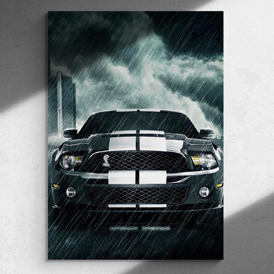 Картина на холсте HolstPrint Cobra винтажные авто 50х100 см