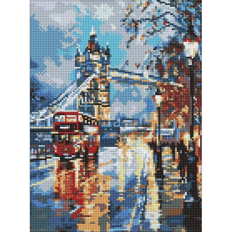 Алмазна мозаїка Ideyka Дощовий мрійливий Лондон 30x40 см (AMO20085)