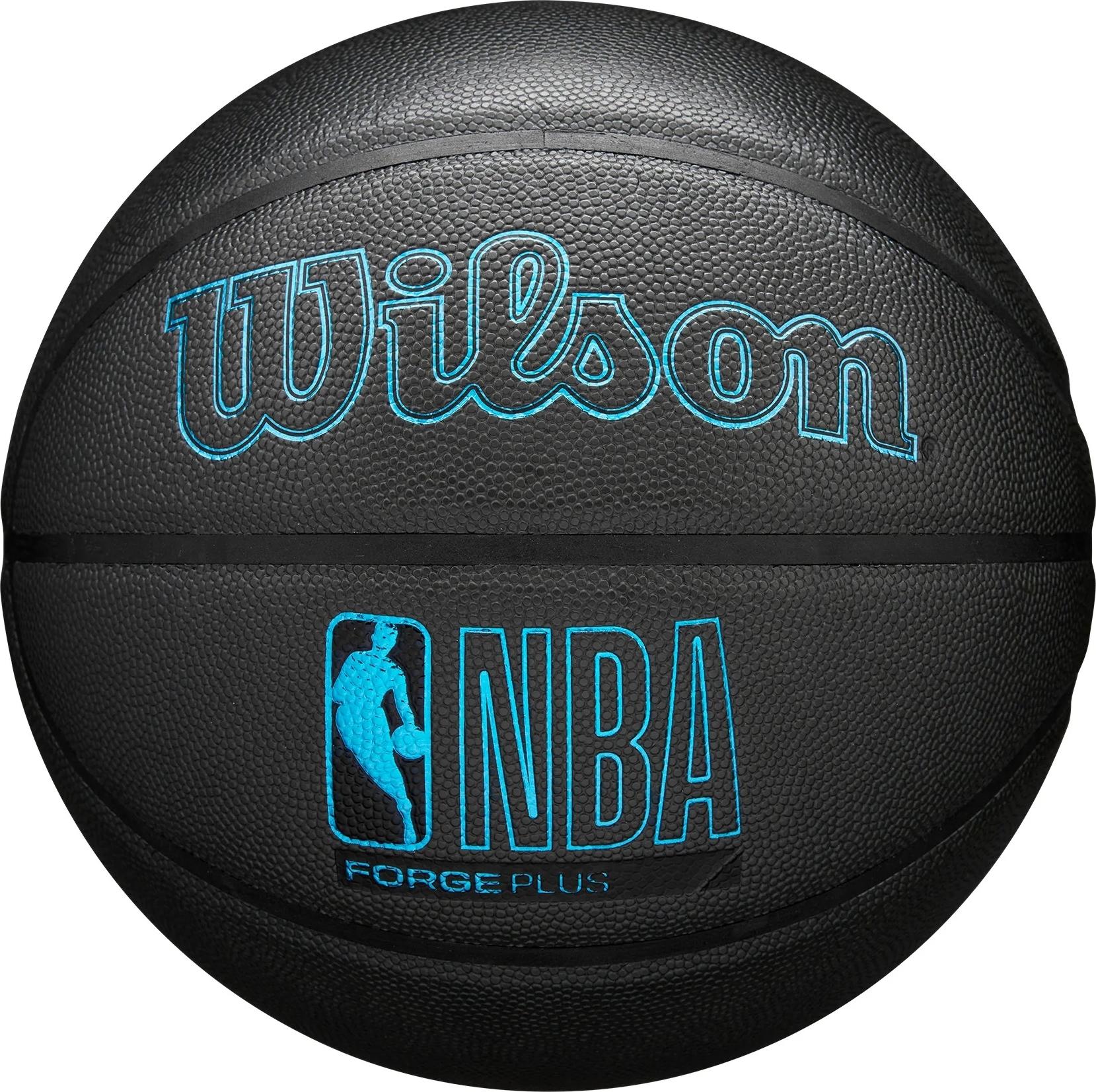 Баскетбольный мяч Wilson NBA FORGE PLUS CHARCOAL р. 7 Черно-голубой (WZ2016803XB7)
