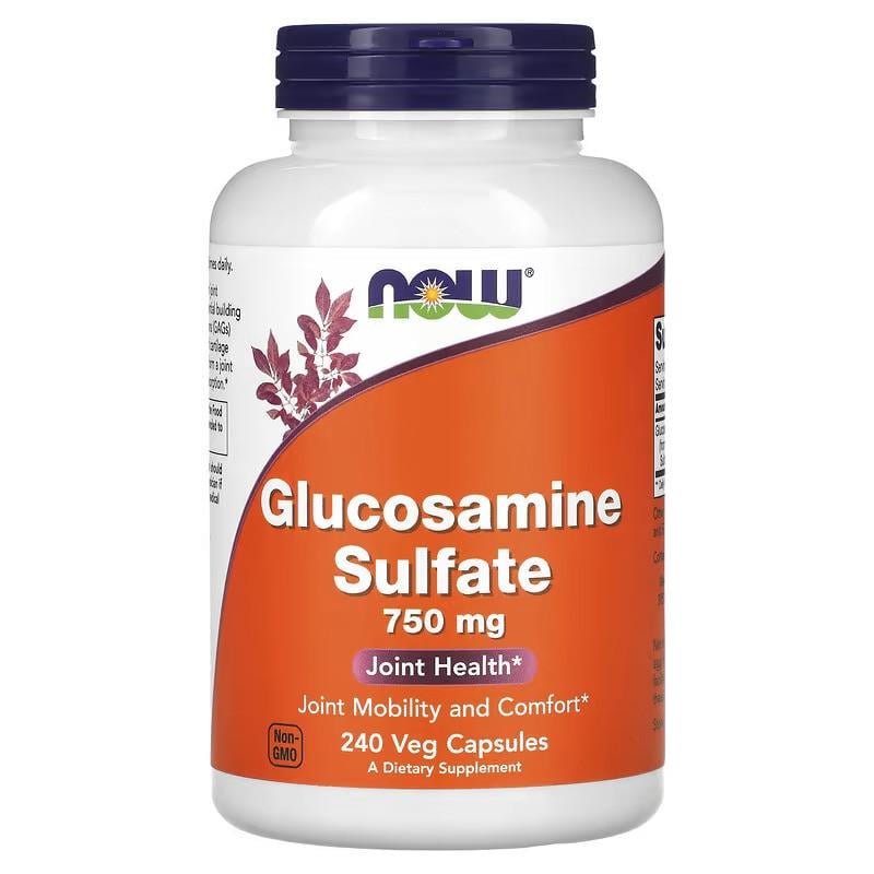 Сульфат глюкозамина Now Glucosamine Sulfate 240 кап. 750 мг