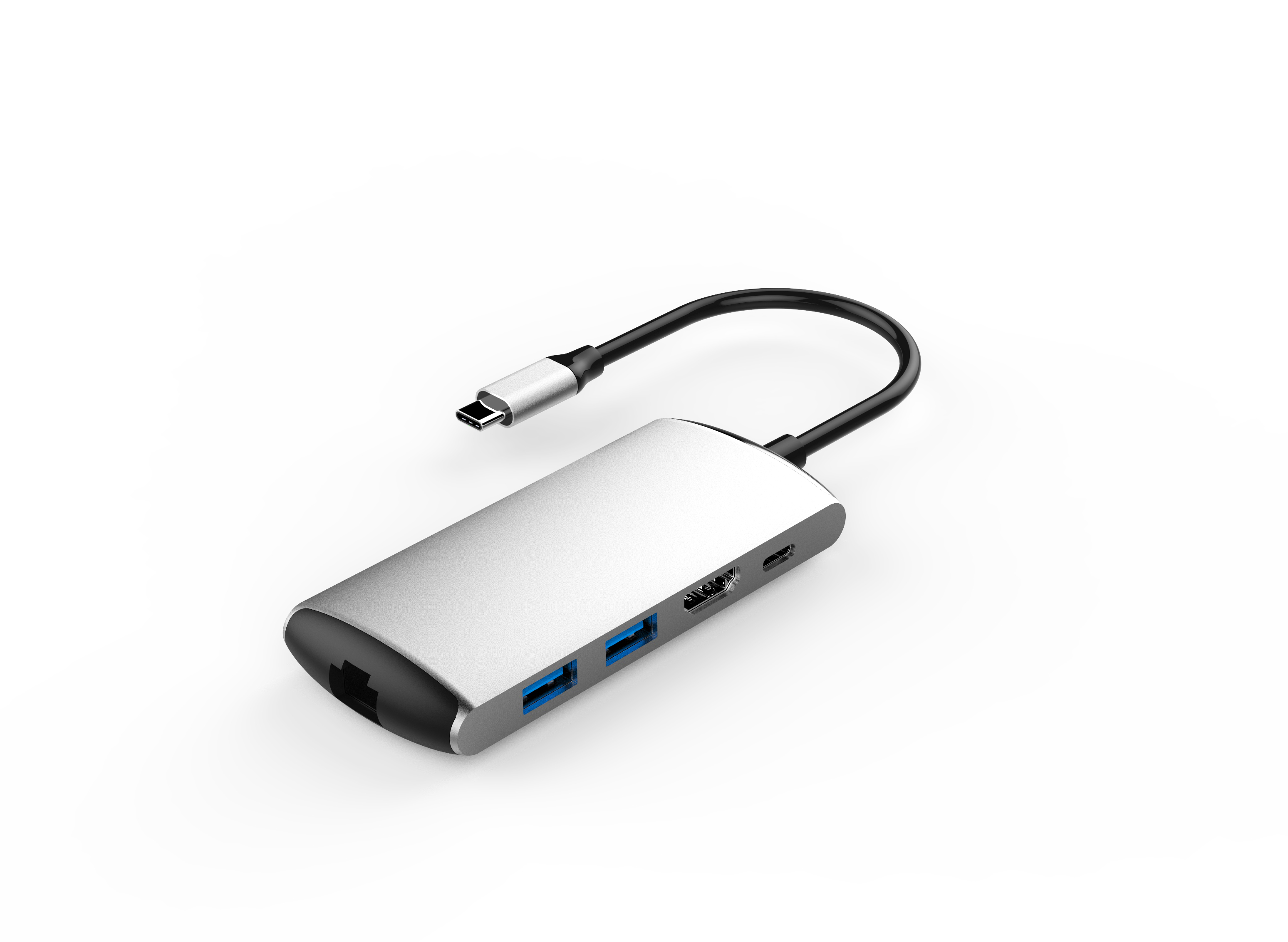 USB-хаб Qitech 8 в 1 Aluminum Type-C Silver (QT-Hub6c_sl) - фото 7 USB-хаб Qitech 8 в 1 Aluminum Type-C Silver (QT-Hub6c_sl) - фото 7