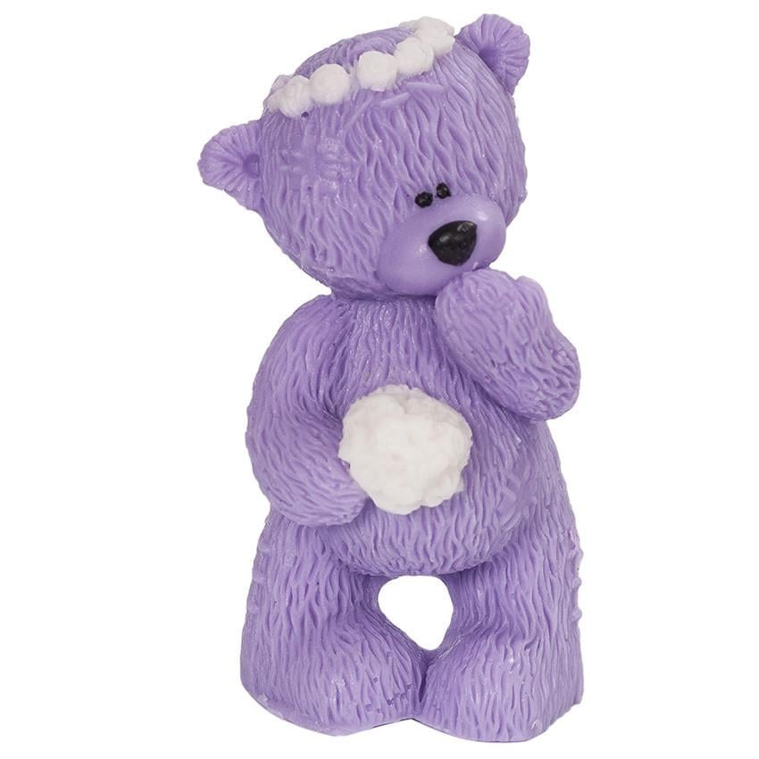 Мыло ручной работы детское Тедди с венком и букетом (00152)