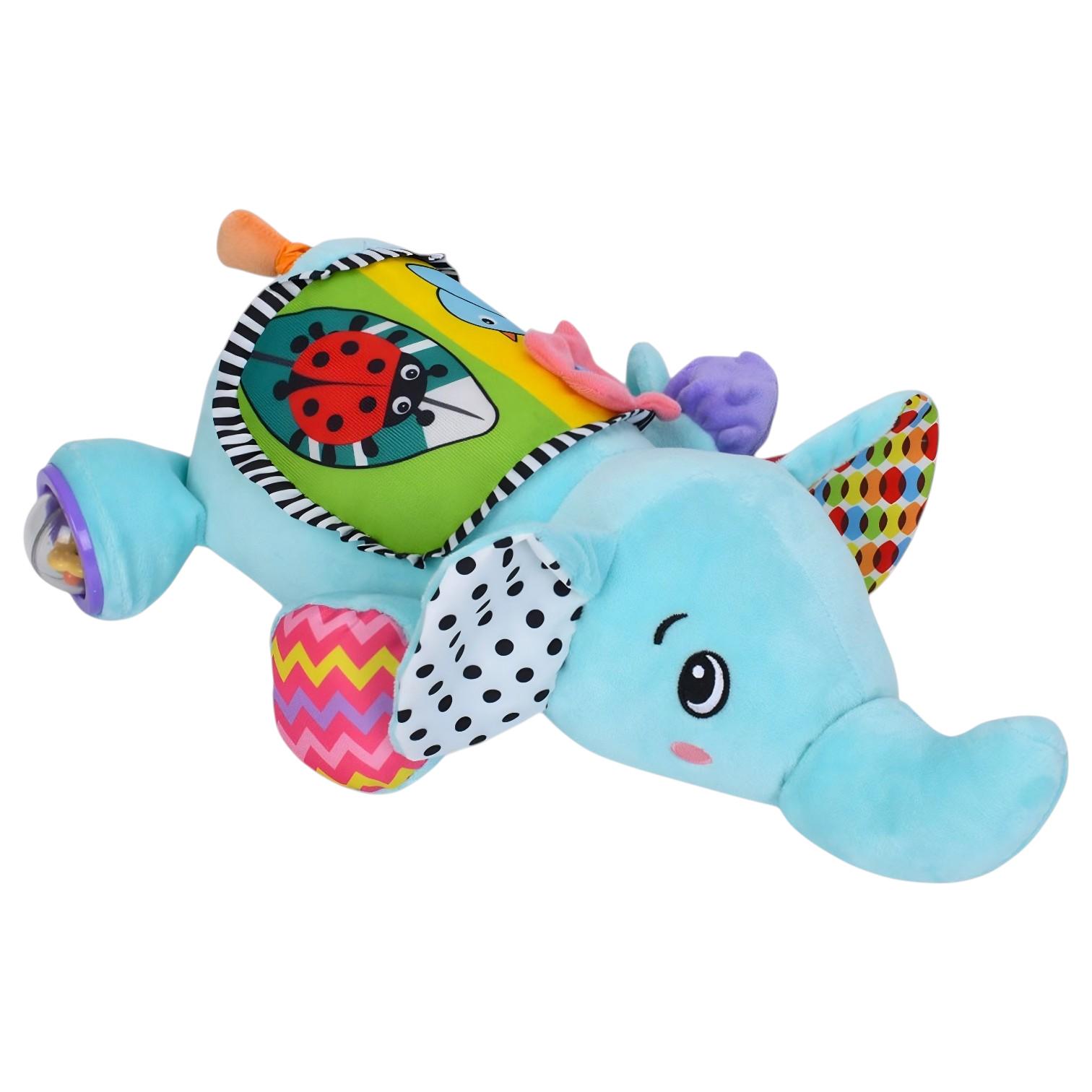 Мягкая игрушка Слон Limo Toy HB 0118 A с зеркалом и погремкой Синий (34139456)