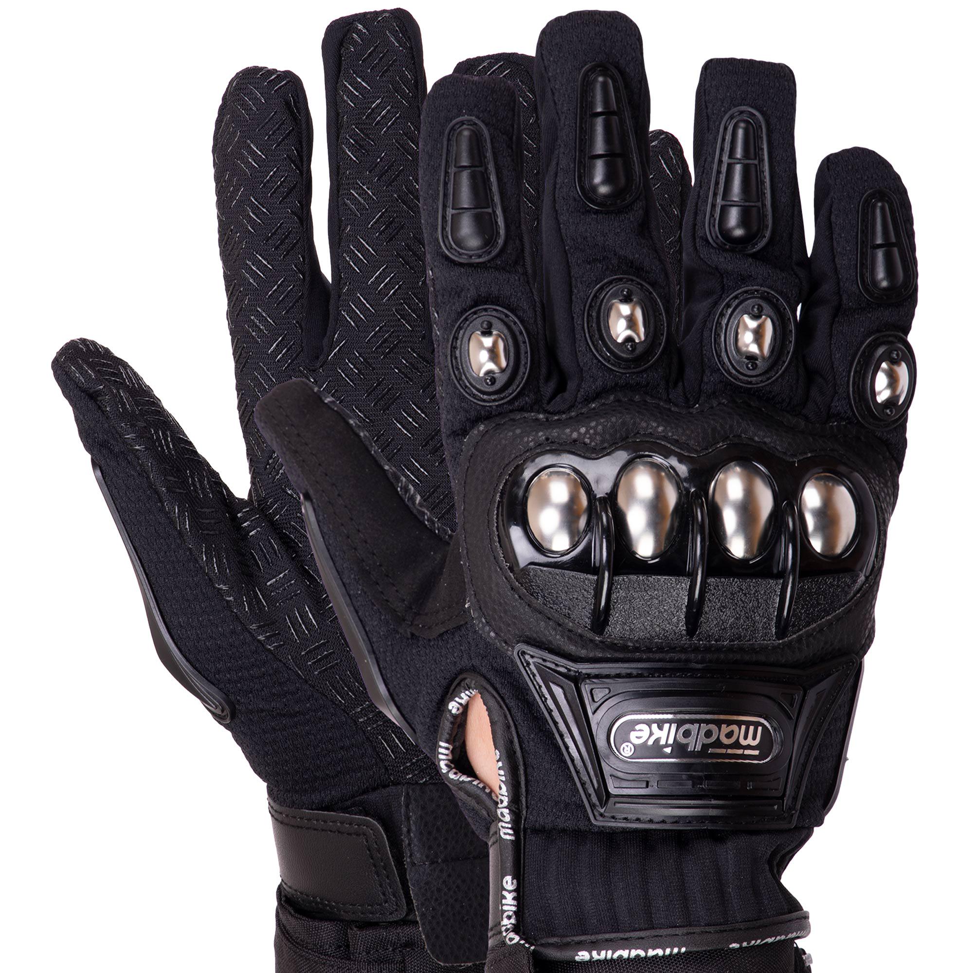 Мотоперчатки MadBike MAD-10C M Черный (30707174)