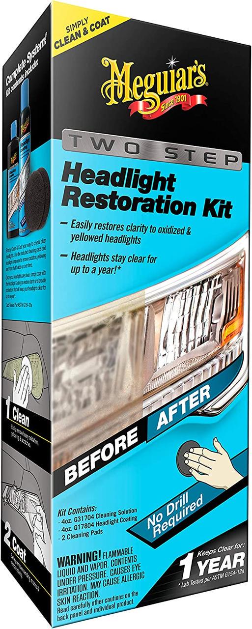 Набор для восстановления и защиты фар Meguiar’s Two Step Headlight Restoration Kit (766599444)