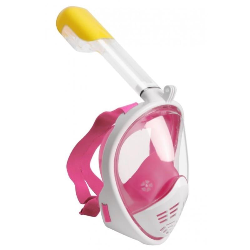 Маска для снорклинга FreeBreath M2068G полнолицевая панорамная S/M Pink (iz12633)