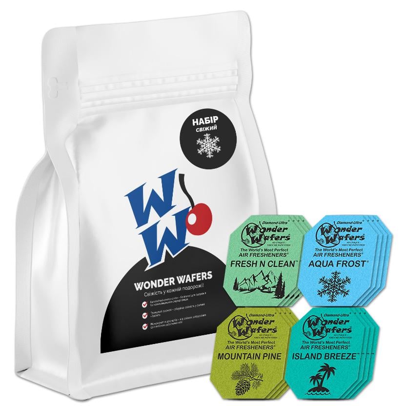 НаборАроматизаторов Wonder Wafers 16 шт. 65x50 мм Свежий