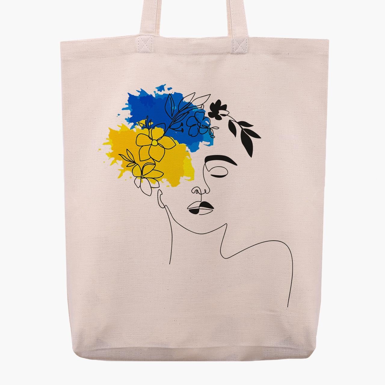 Сумка эко "Имя ее - Украина" на молнии с широким дном (9227-3700-2)