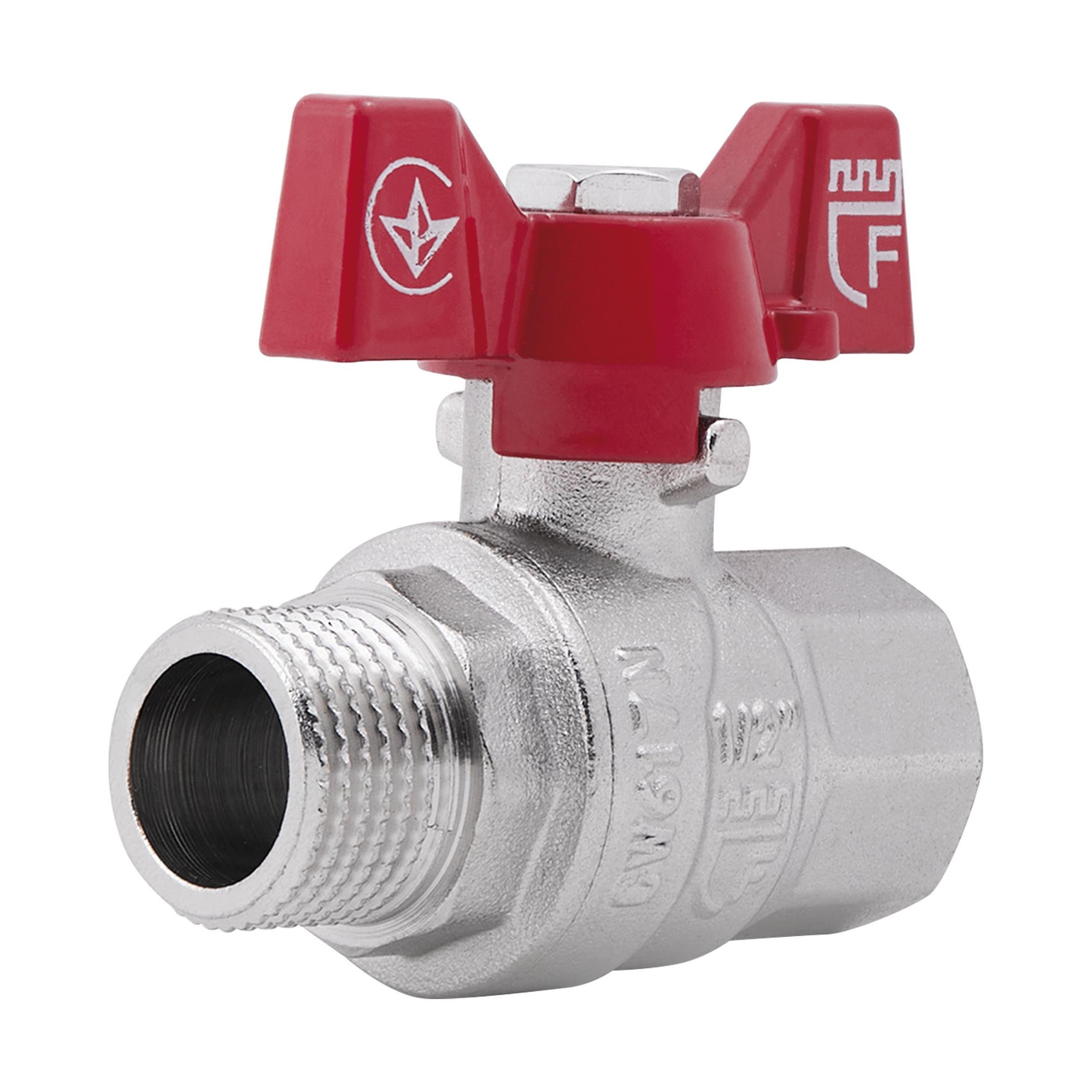 Кран кульовий для води SD Forte 1/2" ВН метелик (SF607W15)