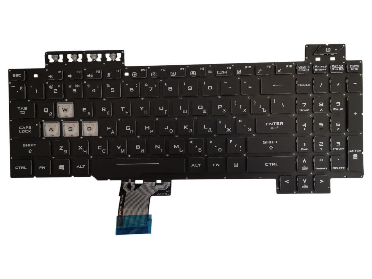 Клавиатура для Asus TUF Gaming FX504/FX505/FX505D/FX705A/FX80G EU/UA с подсветкой RGB/Black (000012694)