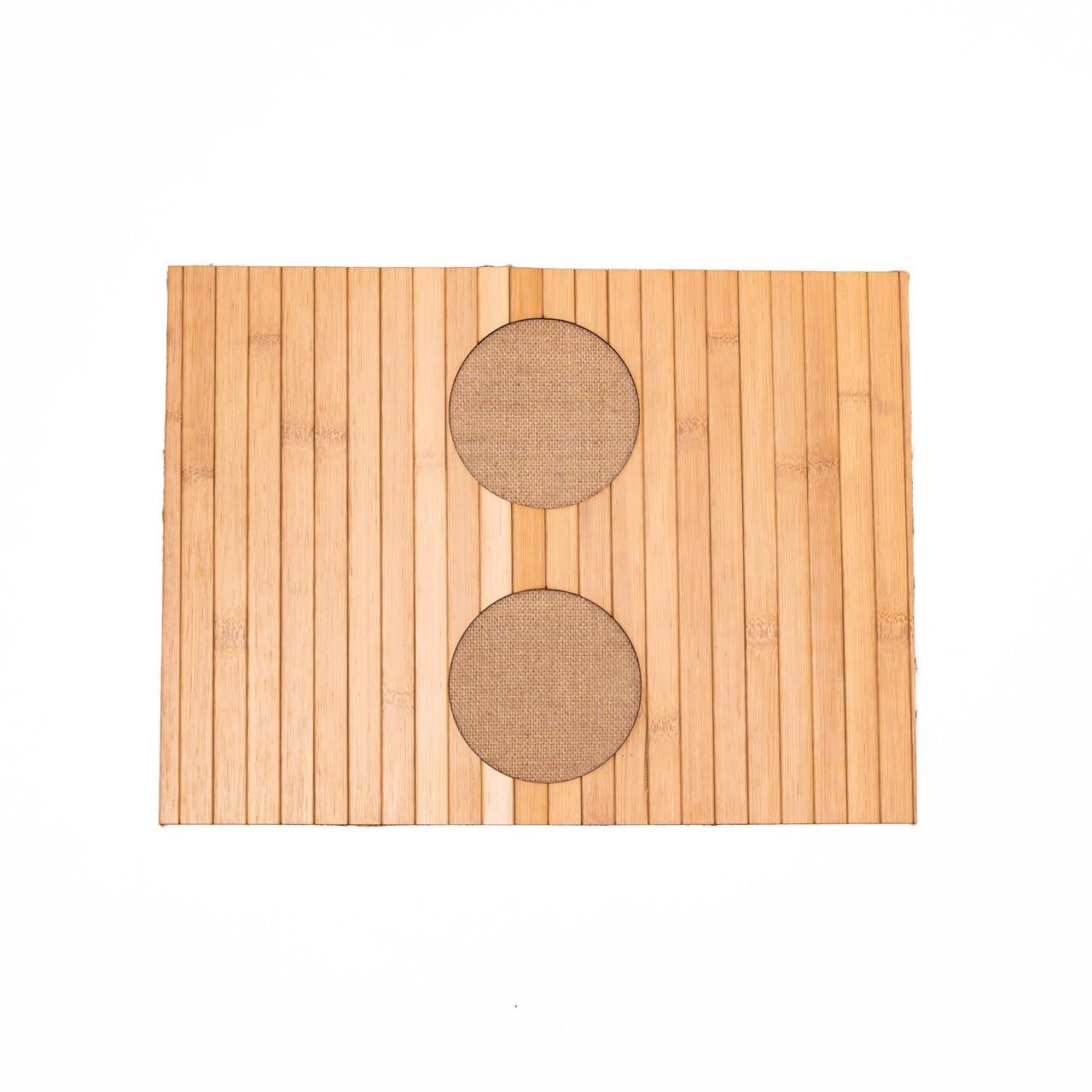 Коврик сервировочный бамбук для посуды деревянный 39х29 см (HB-40-5)